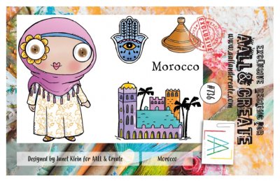 #736 Morocco woman house clear stamp set from Janet Klein AALL & Create A7