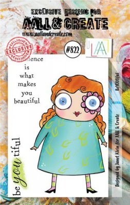 #822 BEYOUTIFUL girl clear stamp set from Janet Klein AALL & Create A7