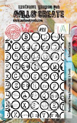 #927 BOTANICAL CODE number letter clear stamp from Tracy Evans AALL & Create A7
