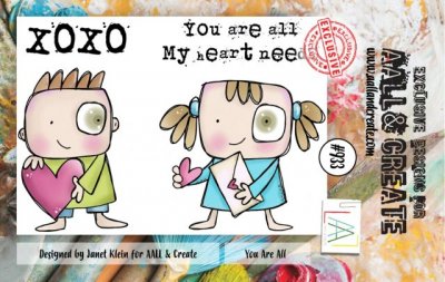 #933 YOU ARE ALL clear stamp set - Stämpelset med kärleksfulla barn från Janet Klein AALL & Create A7