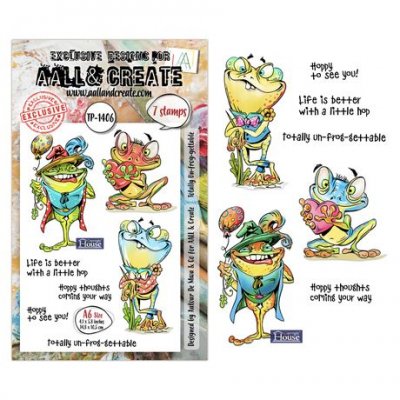 UN-FROG-ETTABLE clear stamp set AALL & Create A6