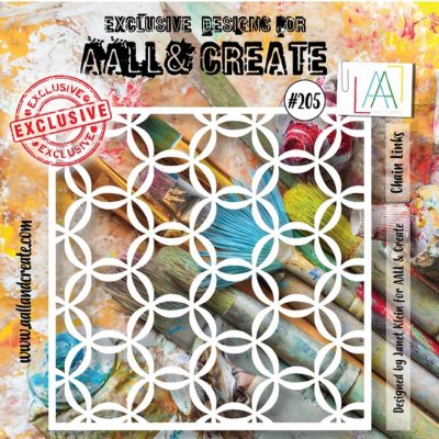 CHAIN LINKS stencil 205 - Schablon från AALL & Create 15x15 cm