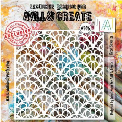 DECO SUNRISE stencil 206 - Schablon från AALL & Create 15x15 cm
