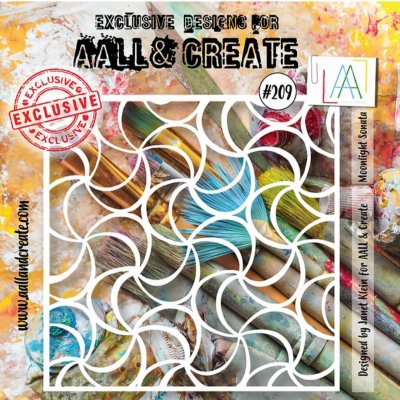 MOONLIGHT SONATA stencil 209 from AALL & Create 15x15 cm