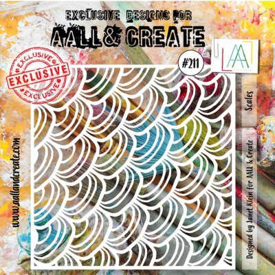 SCALES stencil 211 - Schablon från AALL & Create 15x15 cm