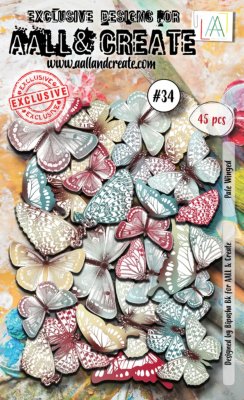 PALE WINGED butterfly die cuts 34 - Fjärilsdekorationer från AALL & Create