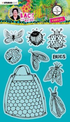 A bug's live BACK TO NATURE clear stamp set from Art by Marlene Studio Light A5