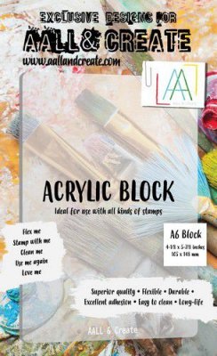 Acrylic block A6 from AALL & Create ca 10x15 cm