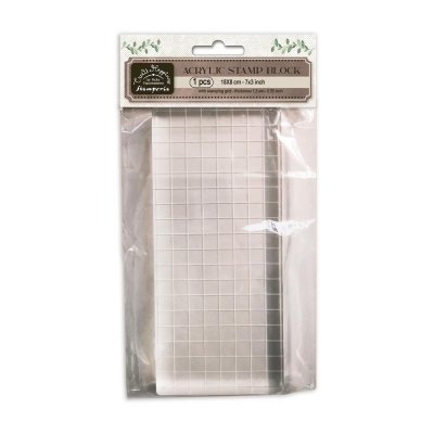 ACRYLIC STAMP BLOCK 18X8 CM - Akrylkloss för stämpling från Stamperia