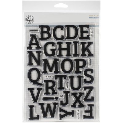 Adore alphabet clear stamp set - Stämpelset med bokstäver från Pinkfresh Studio 15x20 cm