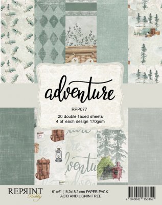 Adventure 6x6 Inch Paper Pack from Reprint 15x15 cm