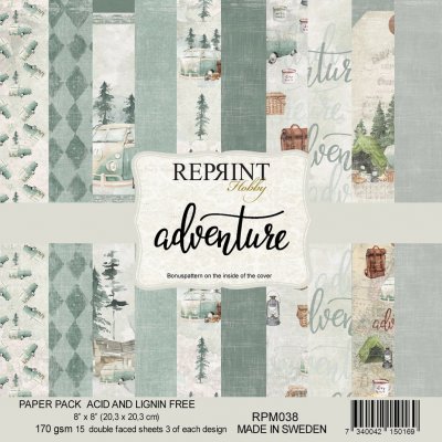 Adventure 8x8 Inch Paper Pack from Reprint 20x20 cm