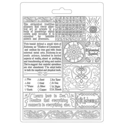 Alchemy Writings soft mould A5 - Gjutform från Stamperia