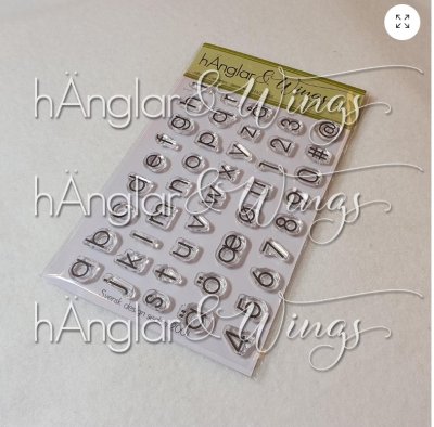 ALFABET GARDENIA lowercase clear stamp set - Stämpelset med raka gemener-bokstäver från Hänglar & Wings A6