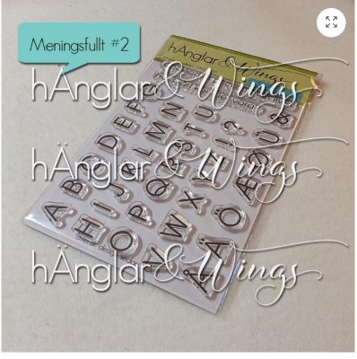 ALFABET GARDENIA uppercase clear stamp set - Stämpelset med raka versaler-bokstäver från Hänglar & Wings A6