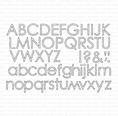 Alphabet Hamburg rubber stamp set - Stämpelset med bokstäver alfabet från Gummiapan ca 15-20 mm höga