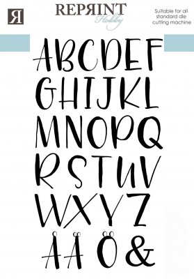 ALPHABET die set - Bokstavsstansmallar från Reprint