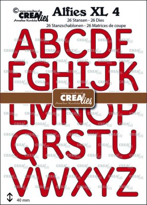 ALFIES ALPHABET DIE SET XL - Bokstavsstansmallar från CreaLies 4 cm höga