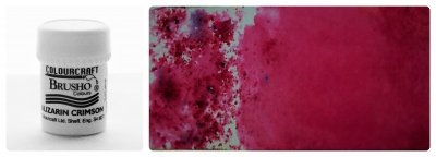 Alizarin crimson red brusho - Rött pigmentpulver från ColourCraft