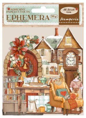 ALL AROUND CHRISTMAS EPHEMERA - Dekorationer med jultema från Stamperia
