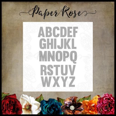 Alphabet die set - Bokstavsstansmallar från Paper Rose Studio