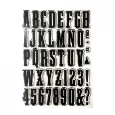 BOLD ALPHABET clear stamp set from Elizabeth craft designs