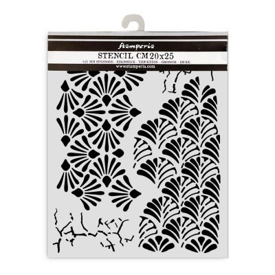 ALTEREGO MIXED PATTERNS stencil - Schablon med olika mönster från Stamperia 20x25 cm