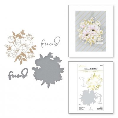 Anemone Glimmer Blooms Glimmer Hot Foil Plate & Die Set - Värmeplattor och stansmallar med blommor från Yana Smakula Spellbinder
