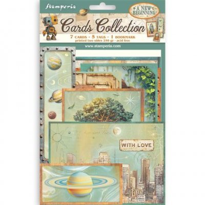 A NEW BEGINNING cards collection - Pappersdekorationer från Stamperia