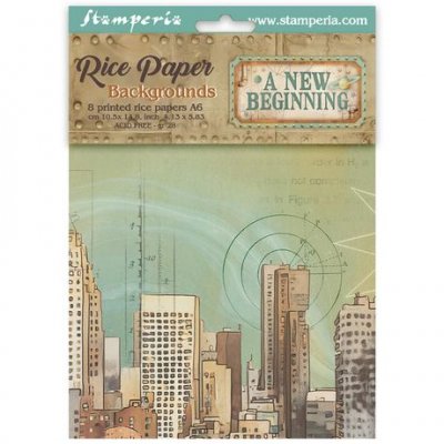 A NEW BEGINNING rice paper backgrounds from Stamperia A6