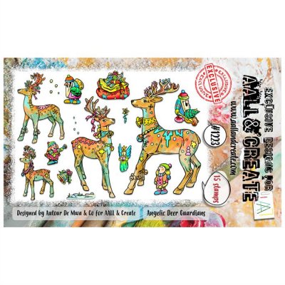 DEER GUARDIANS clear stamp set - Stämpelset med rådjur från Autour de Mwa AALL & Create A6
