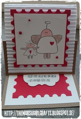 ängel, maria, stämpel, gummiapan