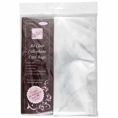 A4 Clear Plastic Card Bags (25pk) - Cellofanpåsar från Anita's