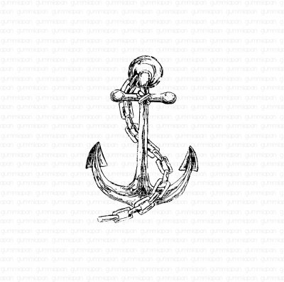 ANCHOR rubber stamp from Gummiapan ca 37x57 mm