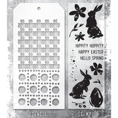 ANONYMOUS SPRING stamp and stencil set - Stämplar och schabloner från Tim Holtz Stamper's anonymous