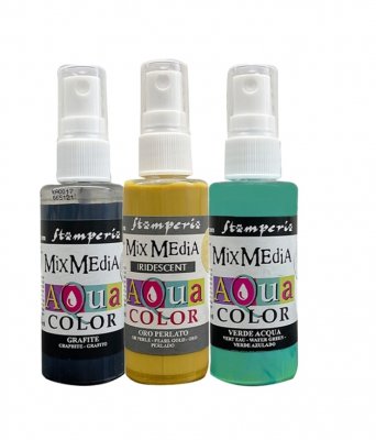 DAISY ART AQUACOLOR SPRAY - Sprayfärger från Stamperia 3x60 ml