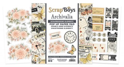Archivalia 6x6 Inch Pop Up Paper Pad from ScrapBoys 15x15 cm