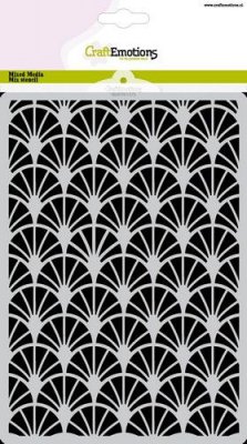 Art deco decorative arches stencil - Schablon med vackra bågar från Craft Emotions A5