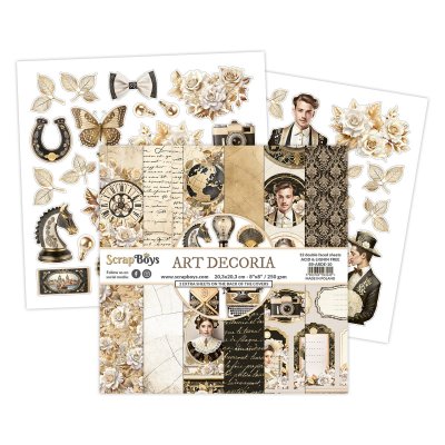 ART DECORIA paper pad 8x8 - Mönsterpapper från Scrapboys 20x20 cm