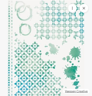 ARTFUL LAYERS mixed pattern stencil - Stora schablon med olika mönster från Sizzix A4