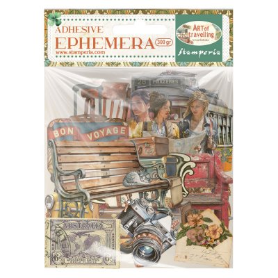 ART OF TRAVELLING EPHEMERA - Tunna utstansade dekorationer från Stamperia