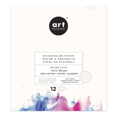Art Philosophy Watercolor A4 Paper Pad - Kallpressade akvarellpapper från Art Philosophy 300gsm