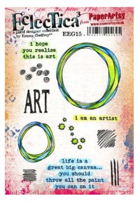 Art rubber stamp set from Emma Godfrey PaperArtsy A5
