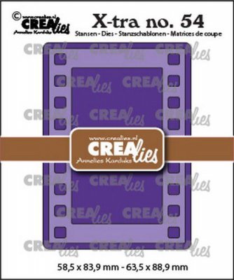 Filmstrip no. 54 ATC die set (film frame) - Filmrutastansmallar från CreaLies 63,5x88,9 mm