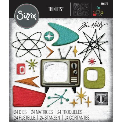 ATOMIC RETRO vault die set - Stansmallar från Tim Holtz Sizzix