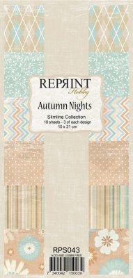 Autumn Nights Slimline Paper Pack from Reprint 10x21 cm