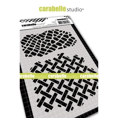 # 2 background textures stencil - Schablon med två mönster från Carabelle Studio A6