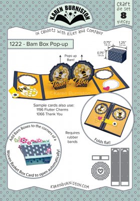 BAM BOX POP-UP die set - Stansmallar från Karen Burniston