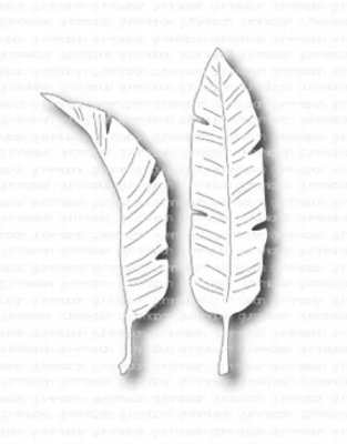 Banana leaf die set from Gummiapan ca 30,5x67 mm, 18,5x78 mm