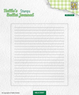 Basic journal notepage layout clear stamp from Nellie Snellen 16,4x11,4 cm